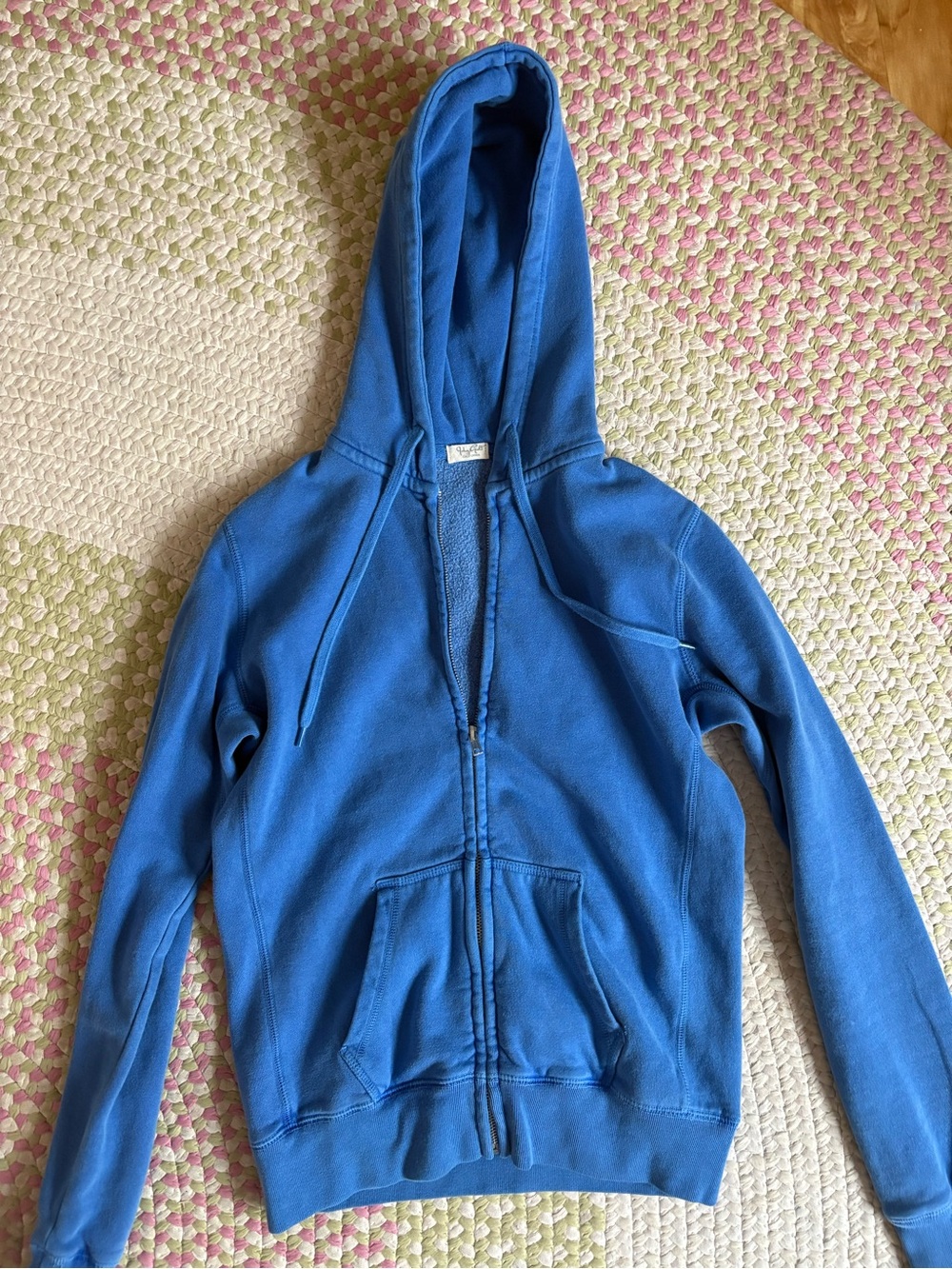 ELECTRIC BLUE Brandy Melville Blue Zip-Up Hoodie Jacket